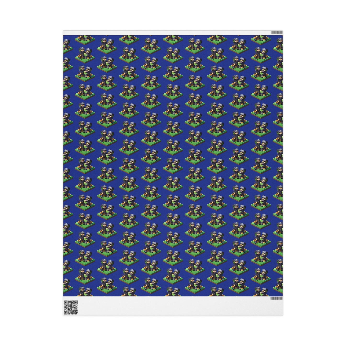 Block Belt Warriors Royal Blue Wrapping Paper