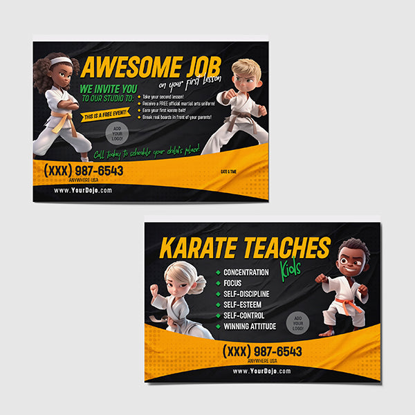 Awesome Job on Your First Lesson Postcards