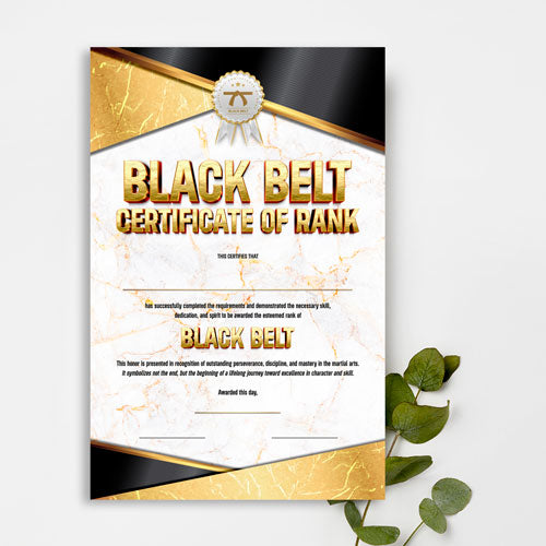 Black Belt Certificates