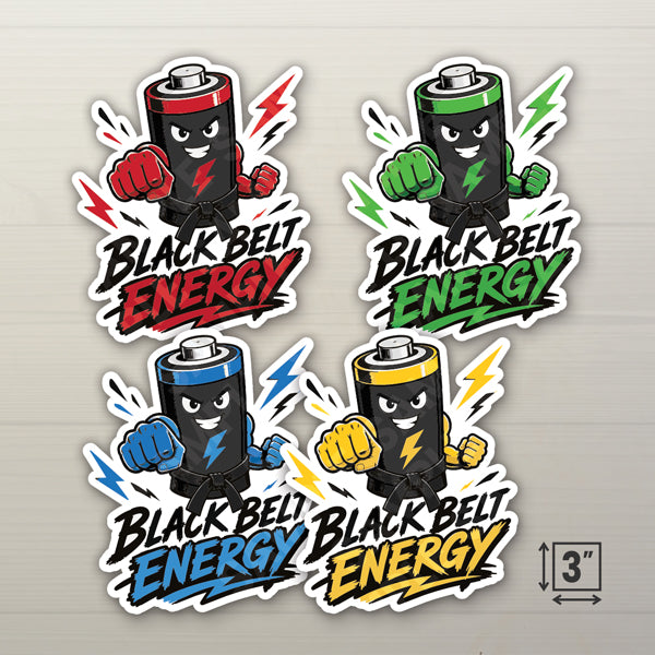 Black Belt Energy Bundle 3" Die-Cut Stickers
