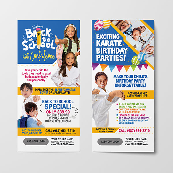 Back to School with Confidence | Birthday Rack Card