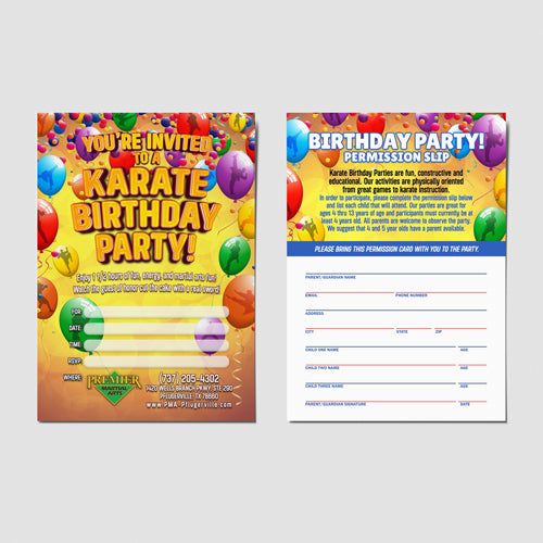 Kickin' Karate Birthday Invitation