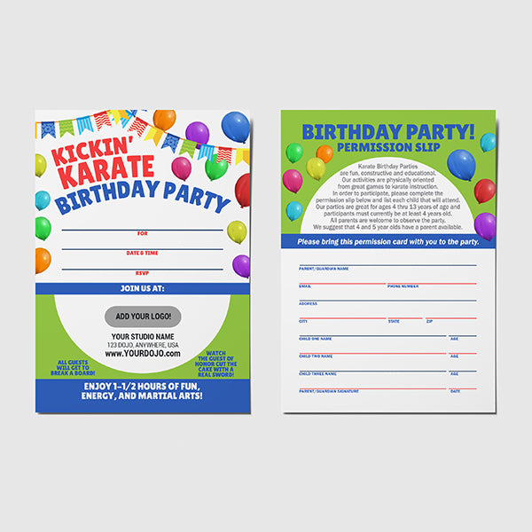 Kickin' Karate Birthday Invitation