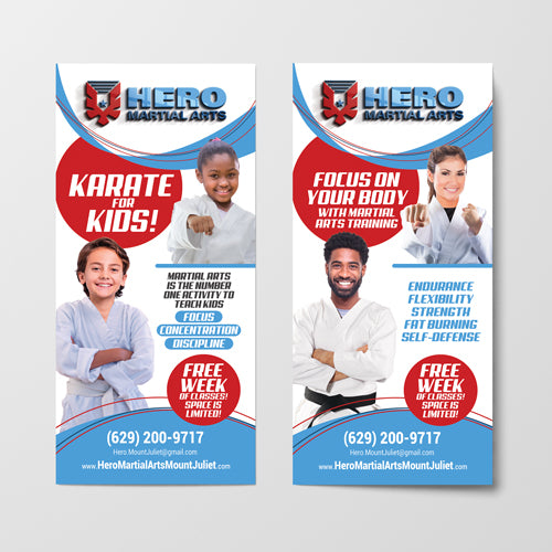 Hero Martial Arts General Rack Card