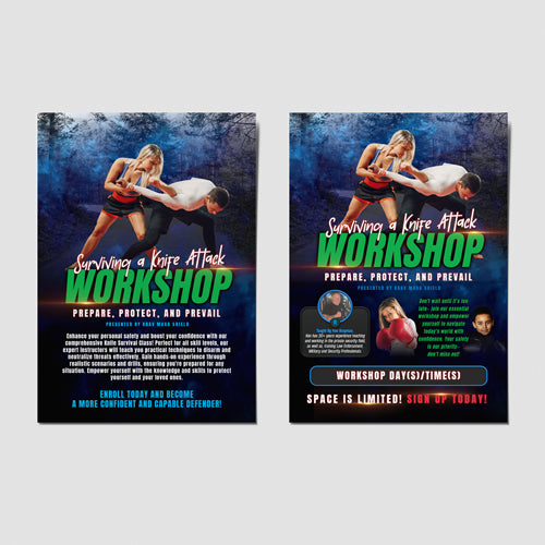 Krav Maga Knife Defense Invitation Card