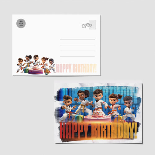 Martial Arts Happy Birthday Retention Card