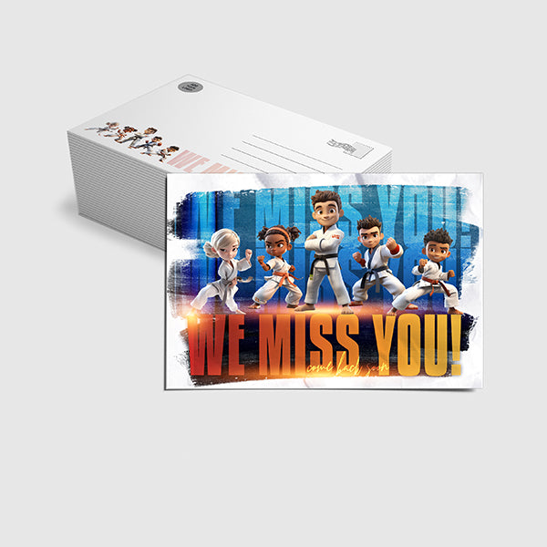 Martial Arts We Miss You Retention Card