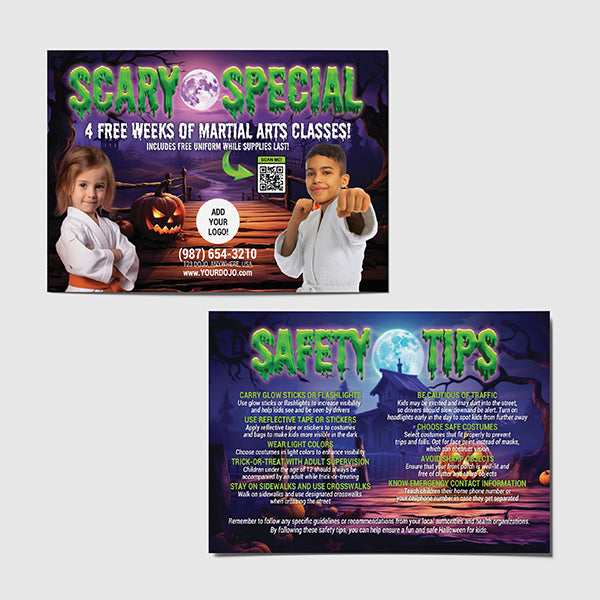 Scary Special Halloween Martial Arts Postcards