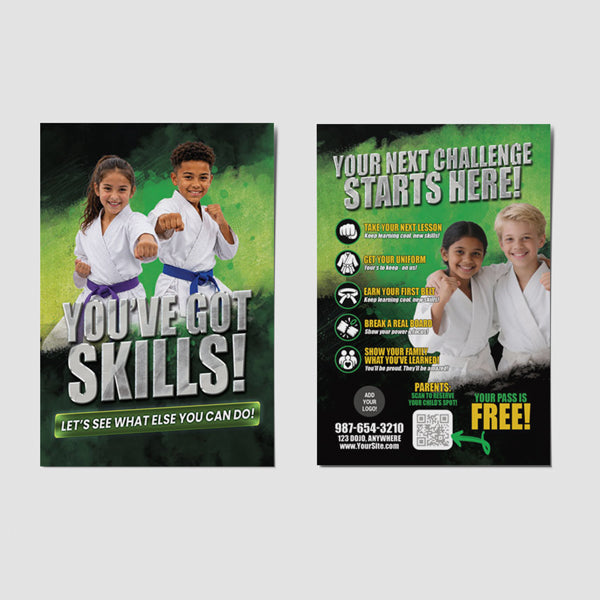 Martial Arts You've Got Skills, School Talk Postcards