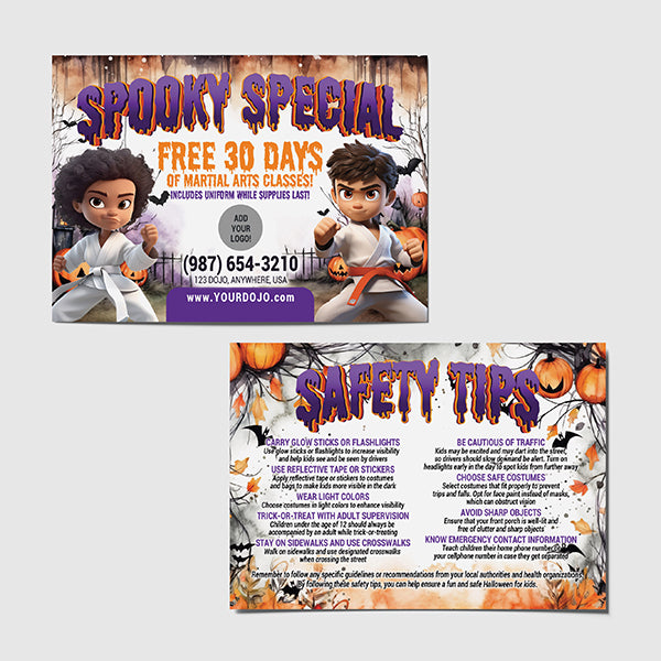 Spooky Special Halloween Martial Arts Postcards