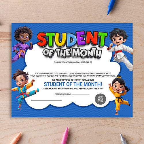 Student of the Month Kids Certificate
