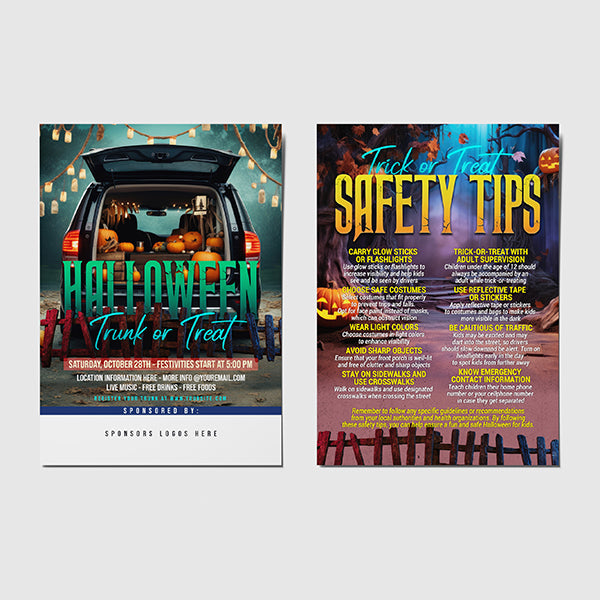 Trunk or Treat Halloween Postcards