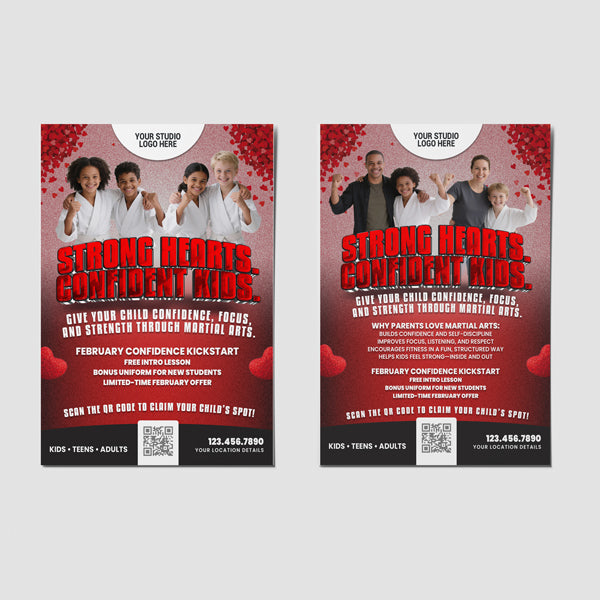 Strong Hearts, Confident Kids Martial Arts Postcards