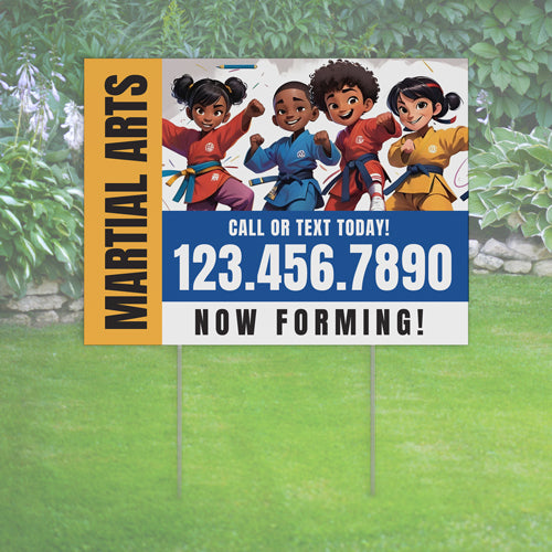 Martial Arts Classes Forming V3 Yard Signs
