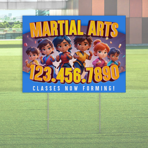 Martial Arts Classes Forming V2 Yard Signs