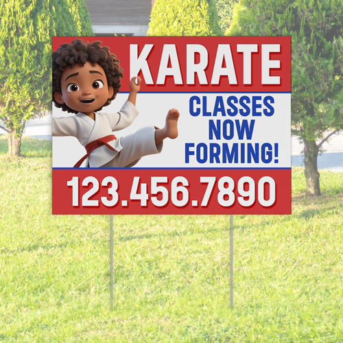 Karate Classes Forming Yard Signs