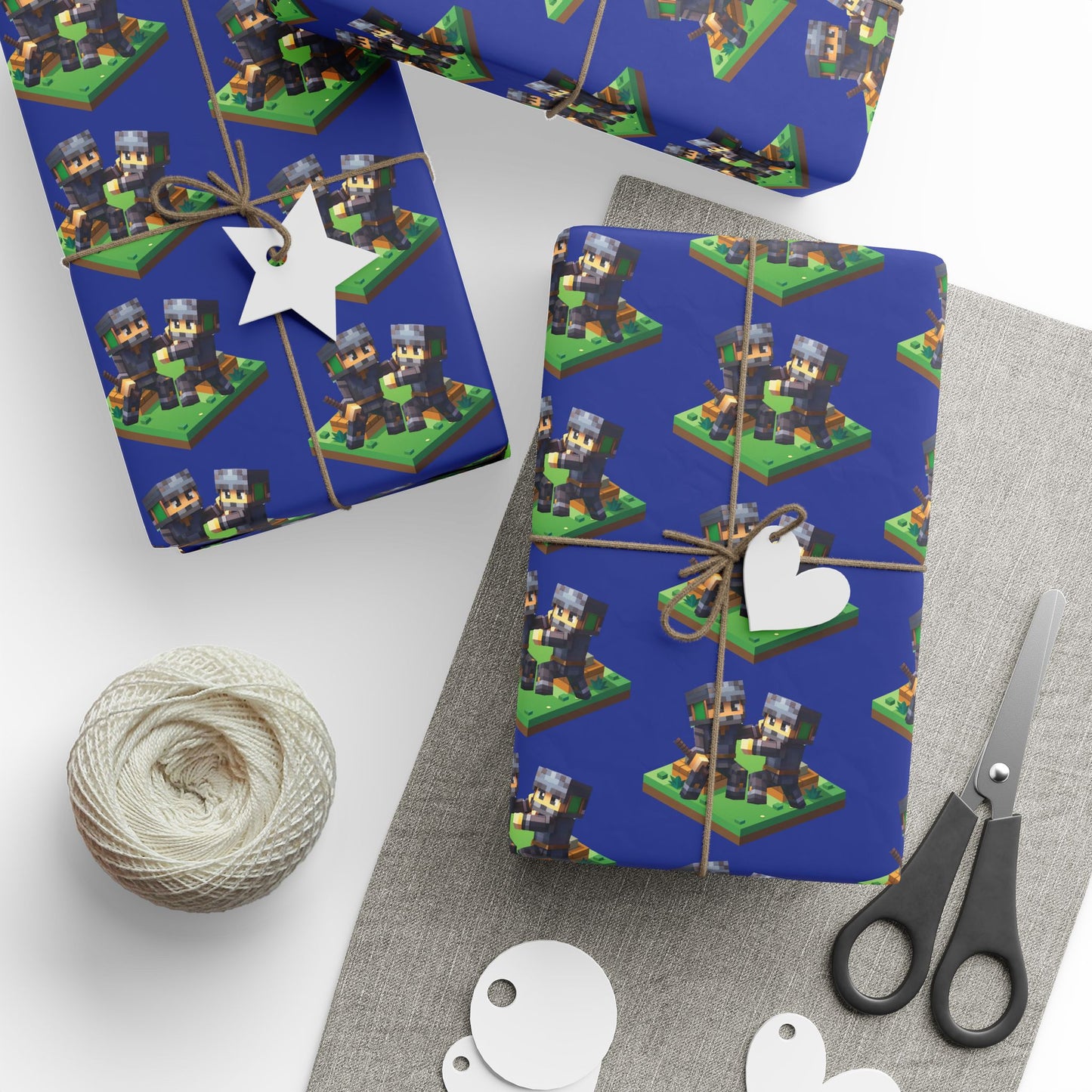 Block Belt Warriors Royal Blue Wrapping Paper