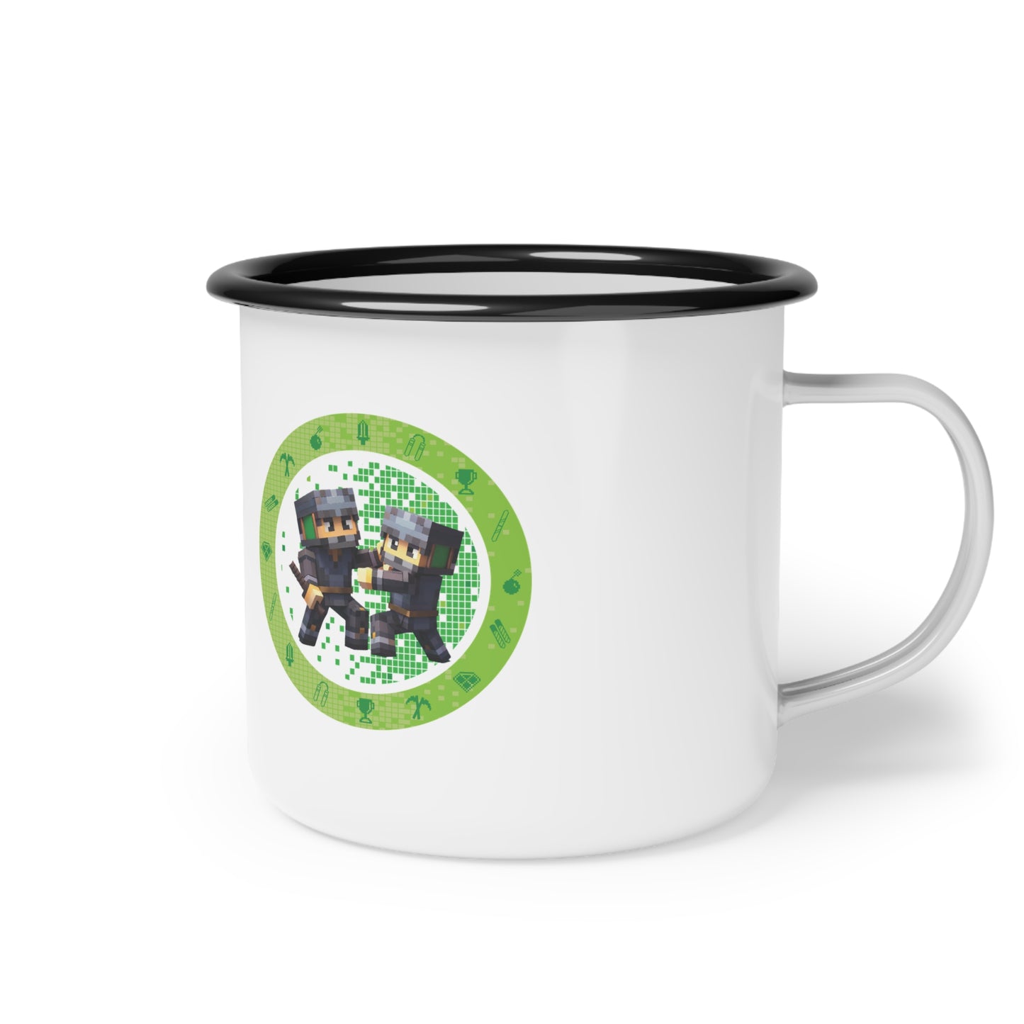 Block Belt Warriors Stylish Enamel Camp Cup