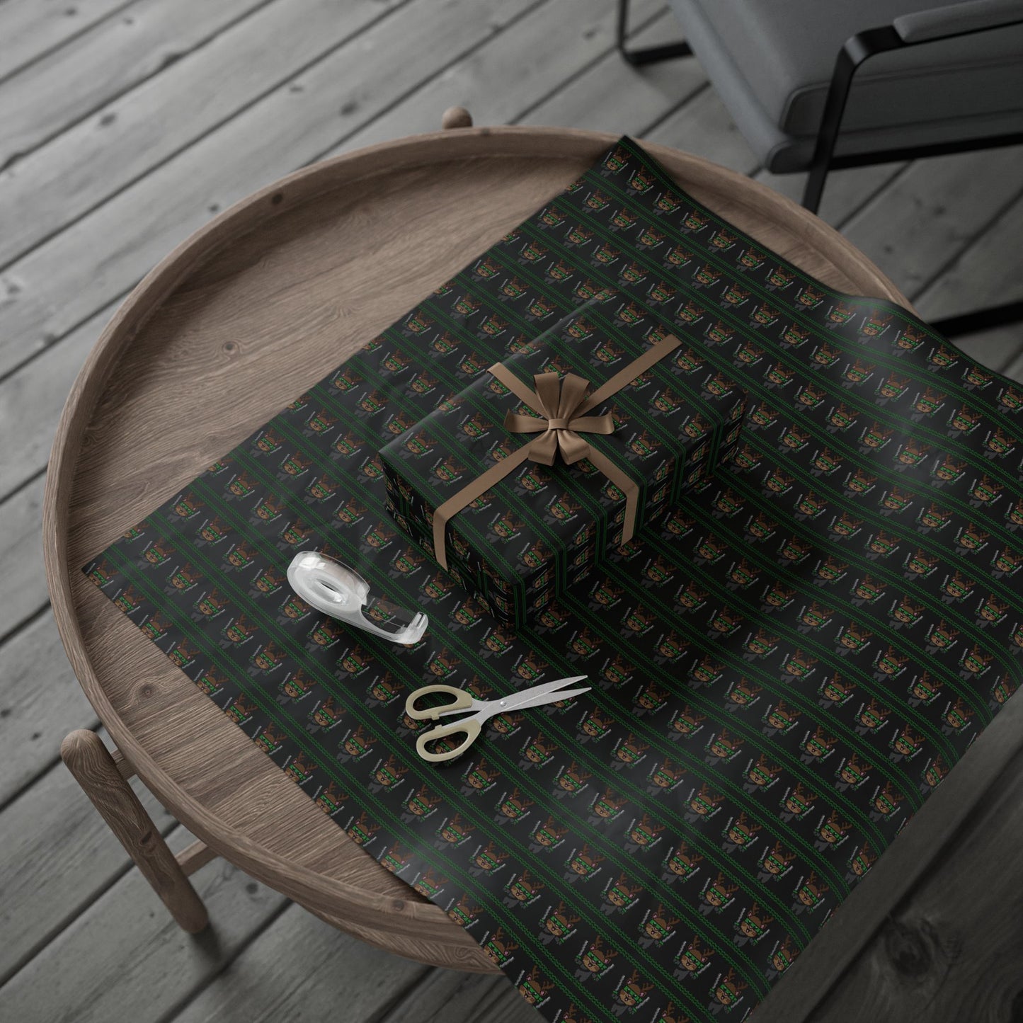 Black Belt Blitzen Wrapping Paper