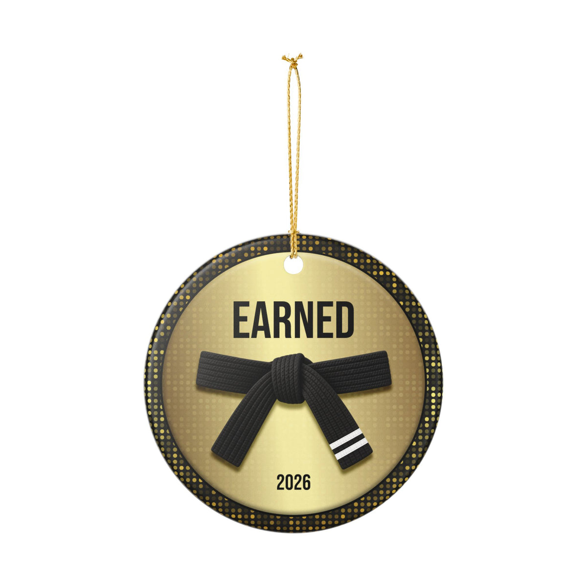 Personalized Rank Keepsake: Black Belt 2nd White