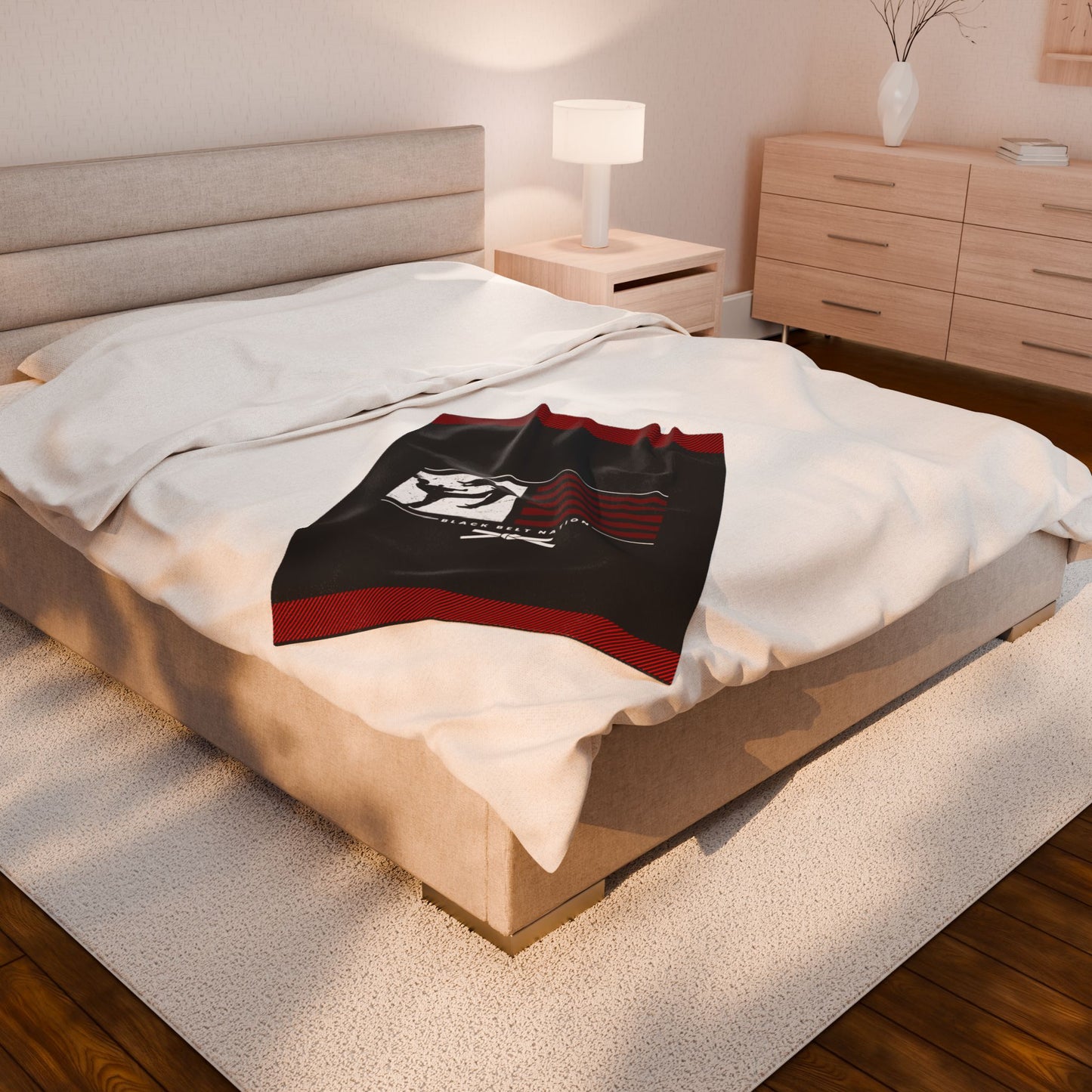 Black Belt Nation Velveteen Plush Blanket