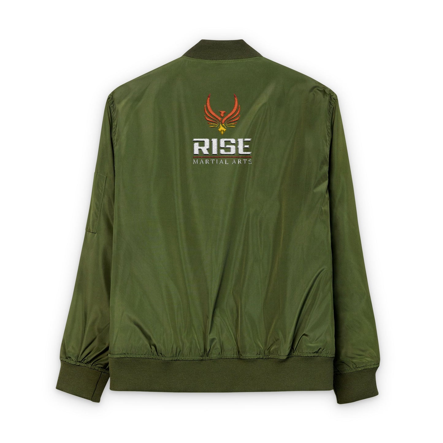 Recycled Bomber Jacket with Embroidered 'RISE' Design - Eco-Friendly Apparel for Athletes, Perfect for Gifting, Street Style, Casual [...]