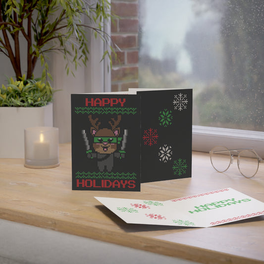 Black Belt Blitzen Holiday Cards (10/30/50 pcs)