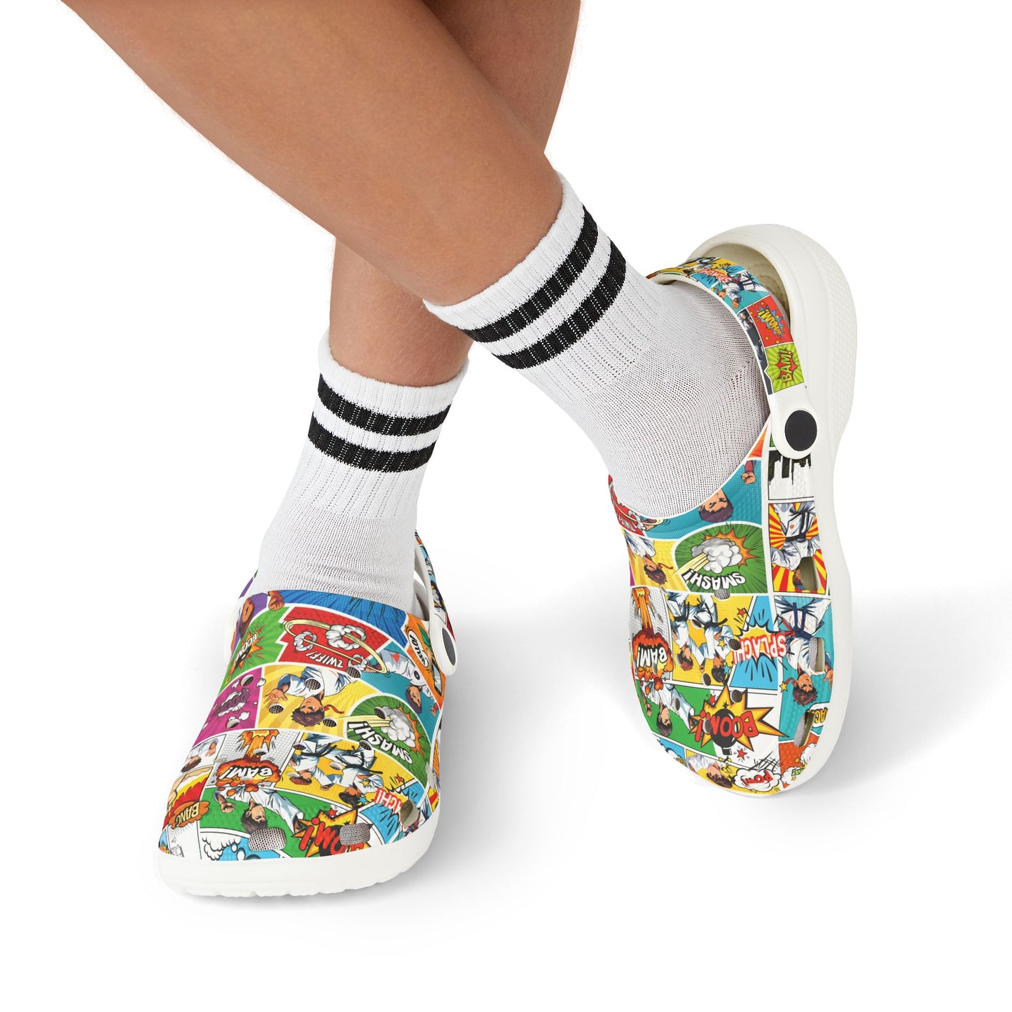 Kid's Colorful Comic Clogs, Fun EVA Slippers