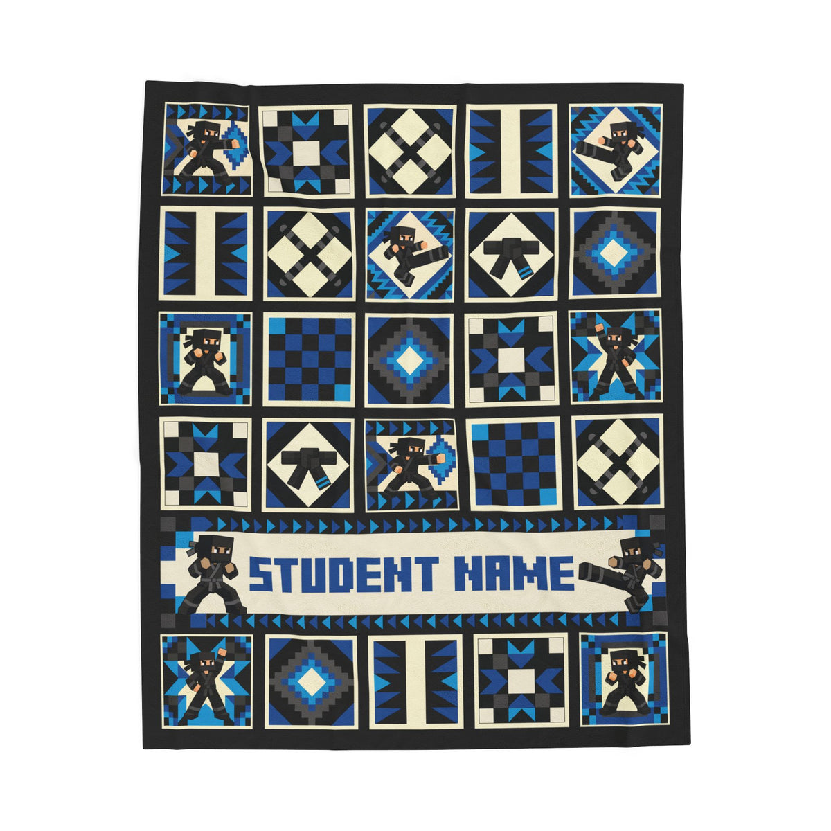 Dojo Patchwork Blue Blanket