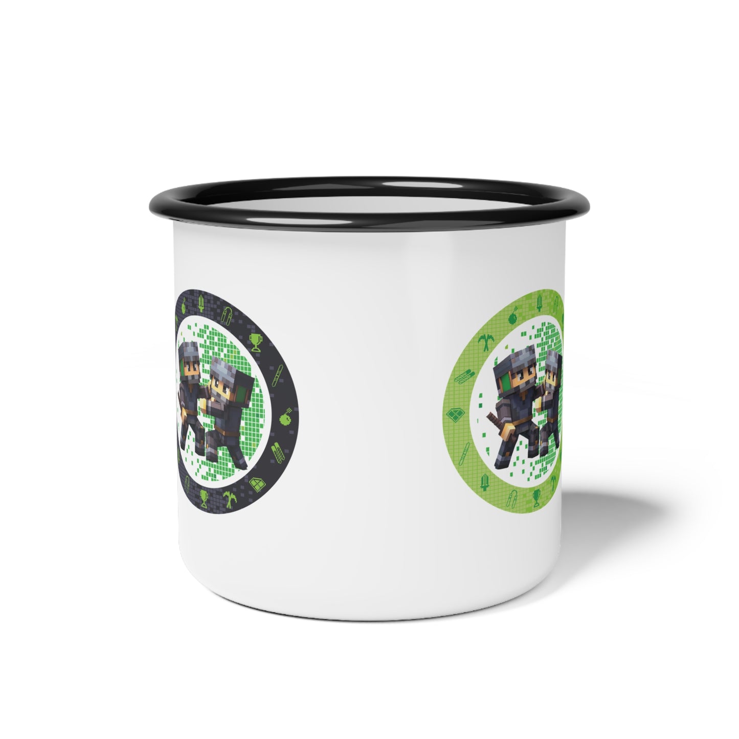 Block Belt Warriors Stylish Enamel Camp Cup