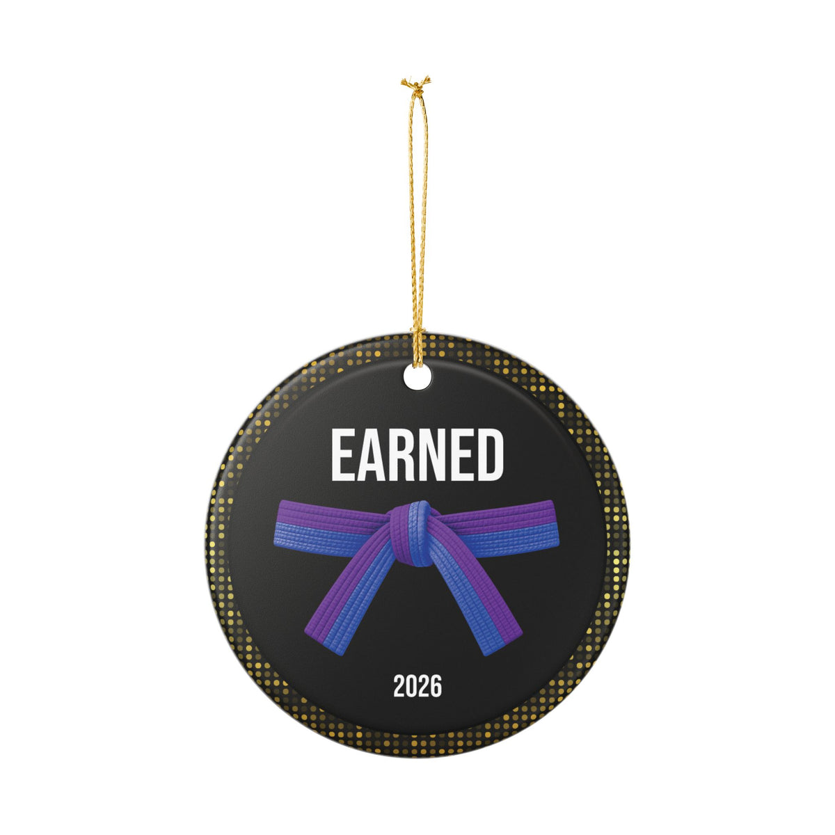 Onyx Personalized Rank Keepsake: Half Purple Half Blue Belt