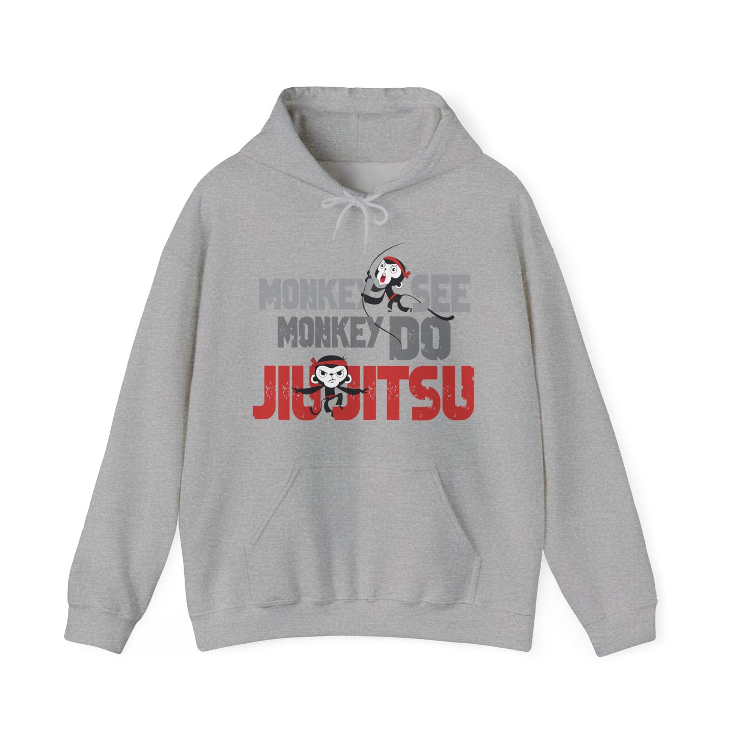 Adult Monkey Do Jiu Jitsu Heavy Blend Hoodie