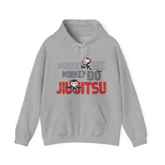 Adult Monkey Do Jiu Jitsu Heavy Blend Hoodie