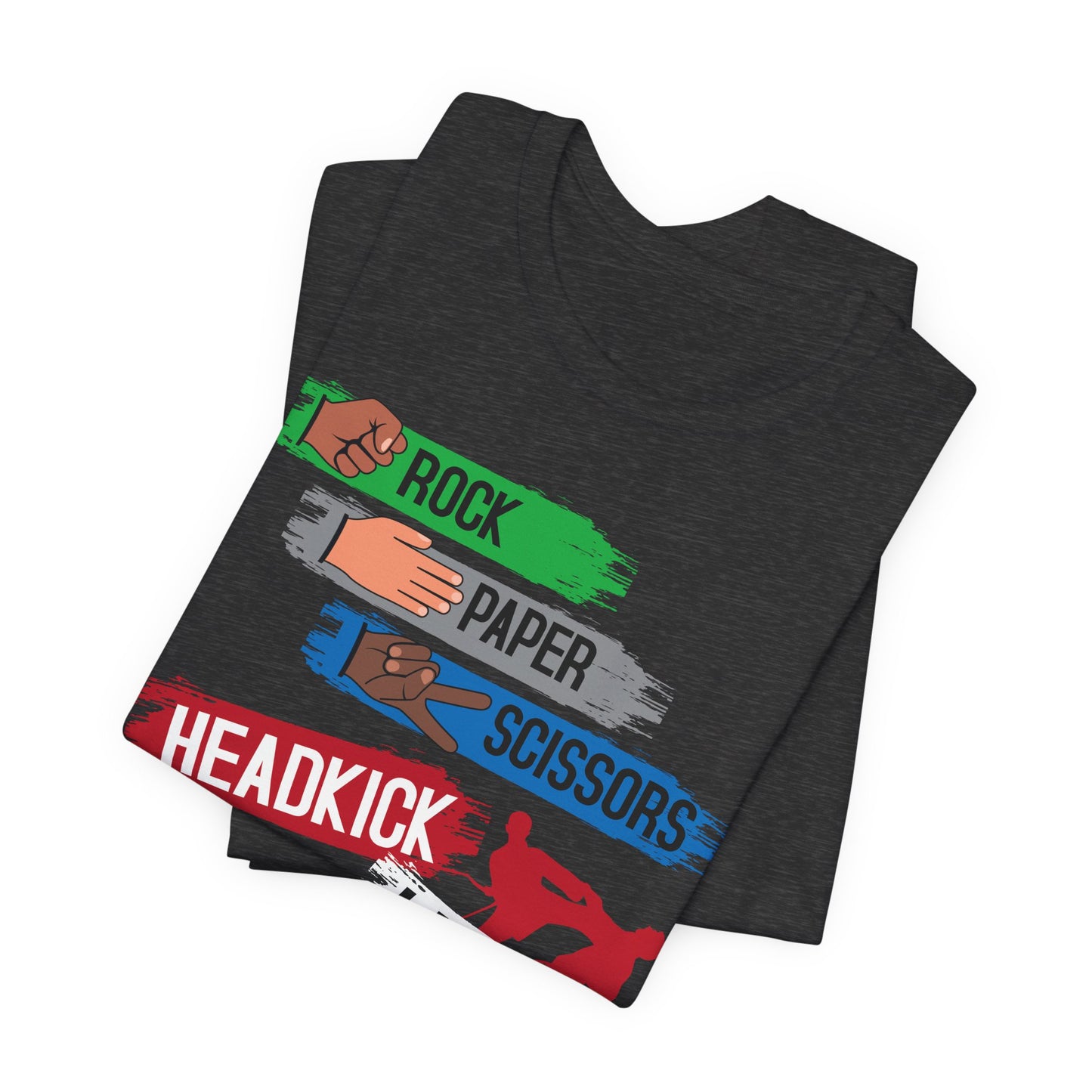 Adult Rock-Paper-Scissors-Headkick Tee