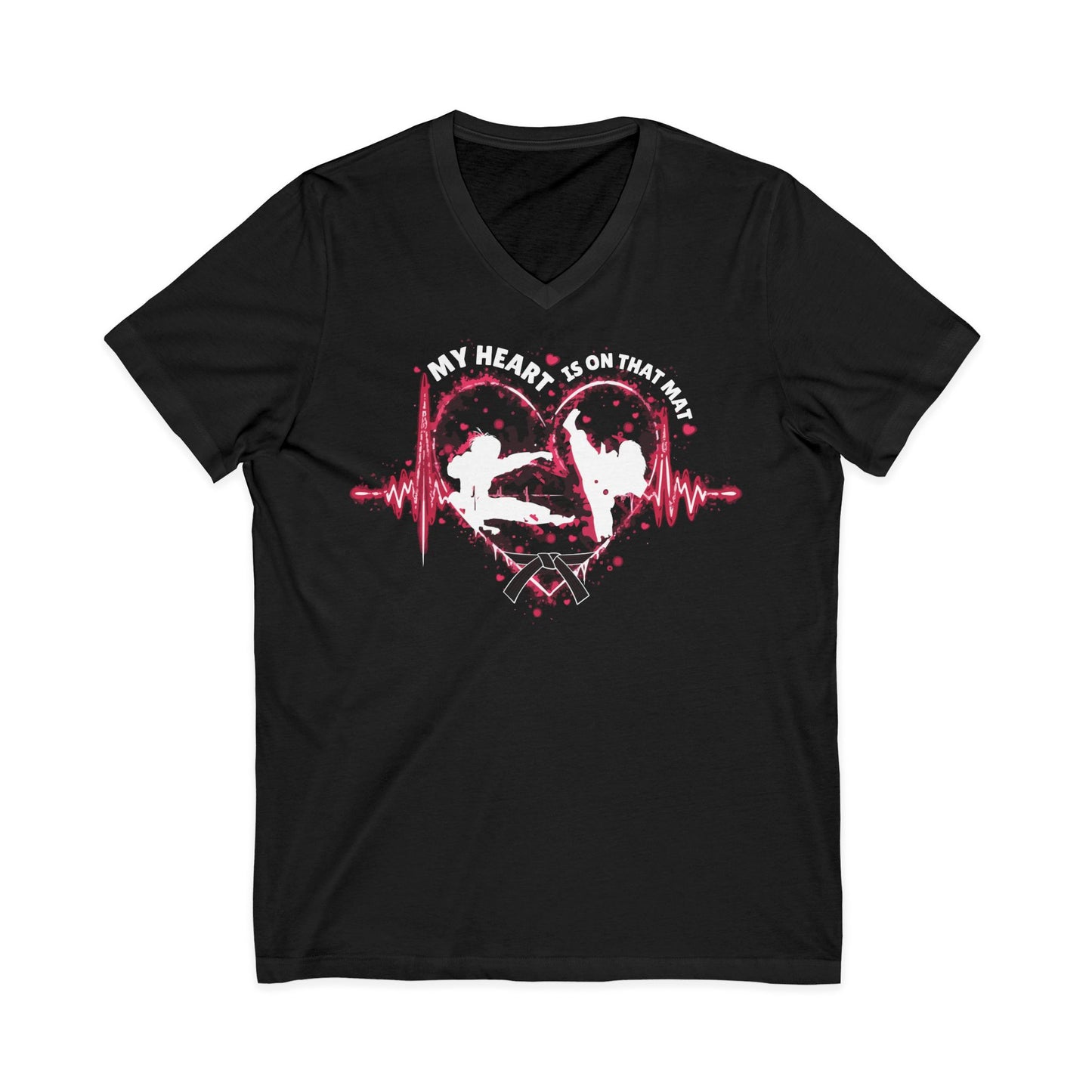 Adult Heart Pulse V-Neck Tee