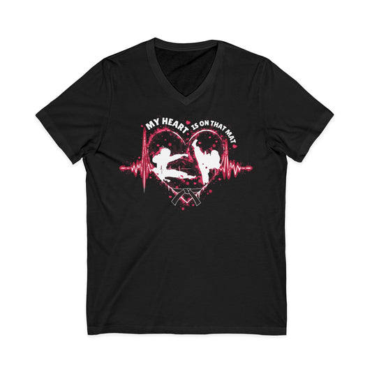 Adult Heart Pulse V-Neck Tee