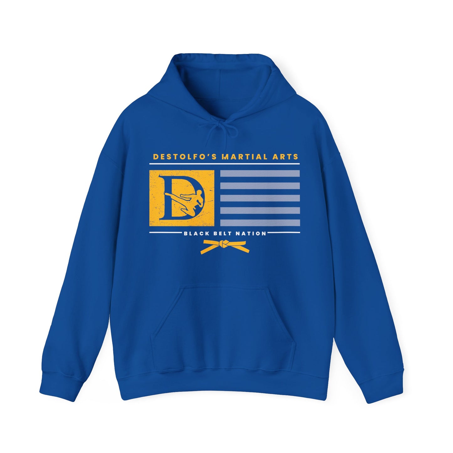 DeStolfo's Adult Black Belt Nation Gold Hoodie