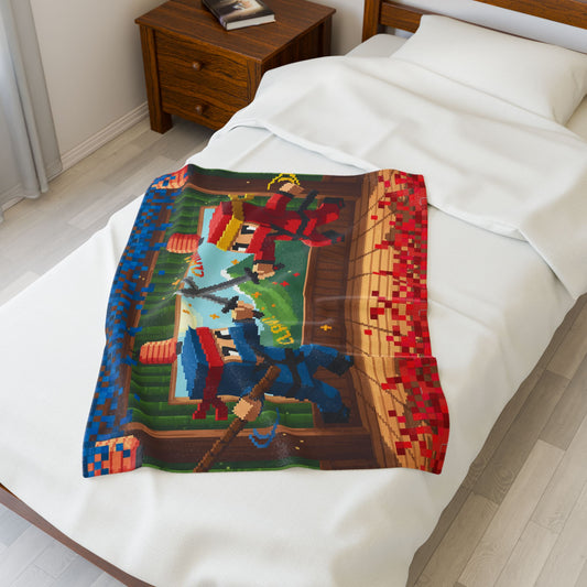 Ninja Clash Cozy Velveteen Plush Blanket