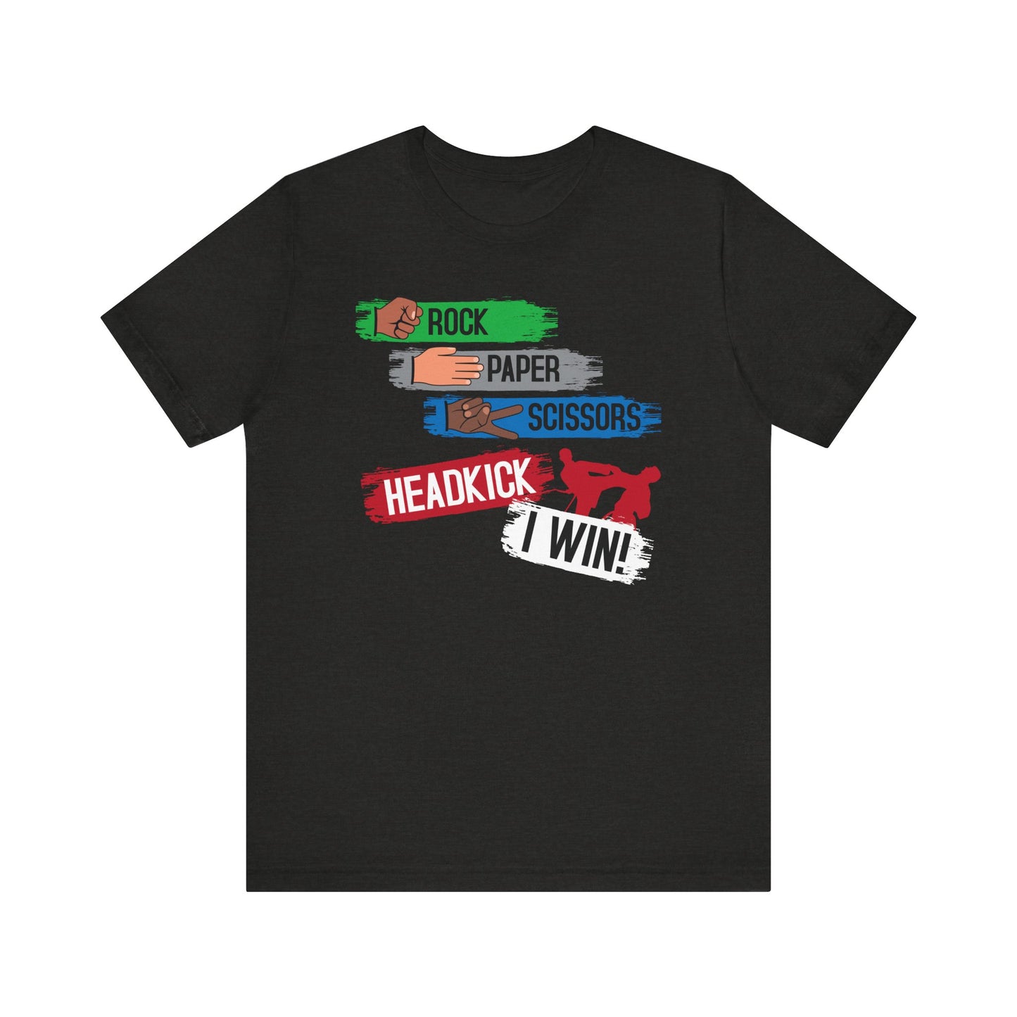 Adult Rock-Paper-Scissors-Headkick Tee