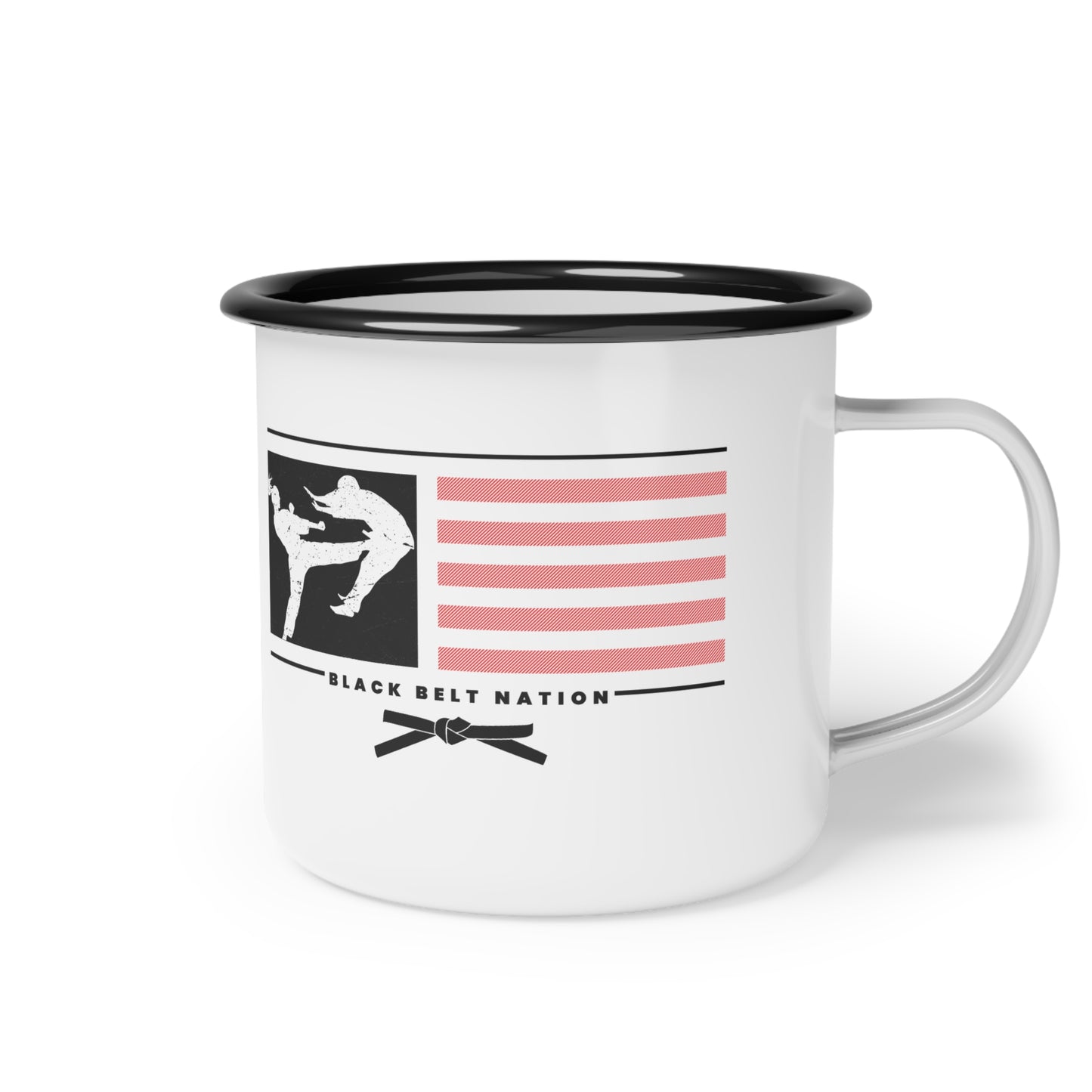 Black Belt Nation Enamel Camp Cup