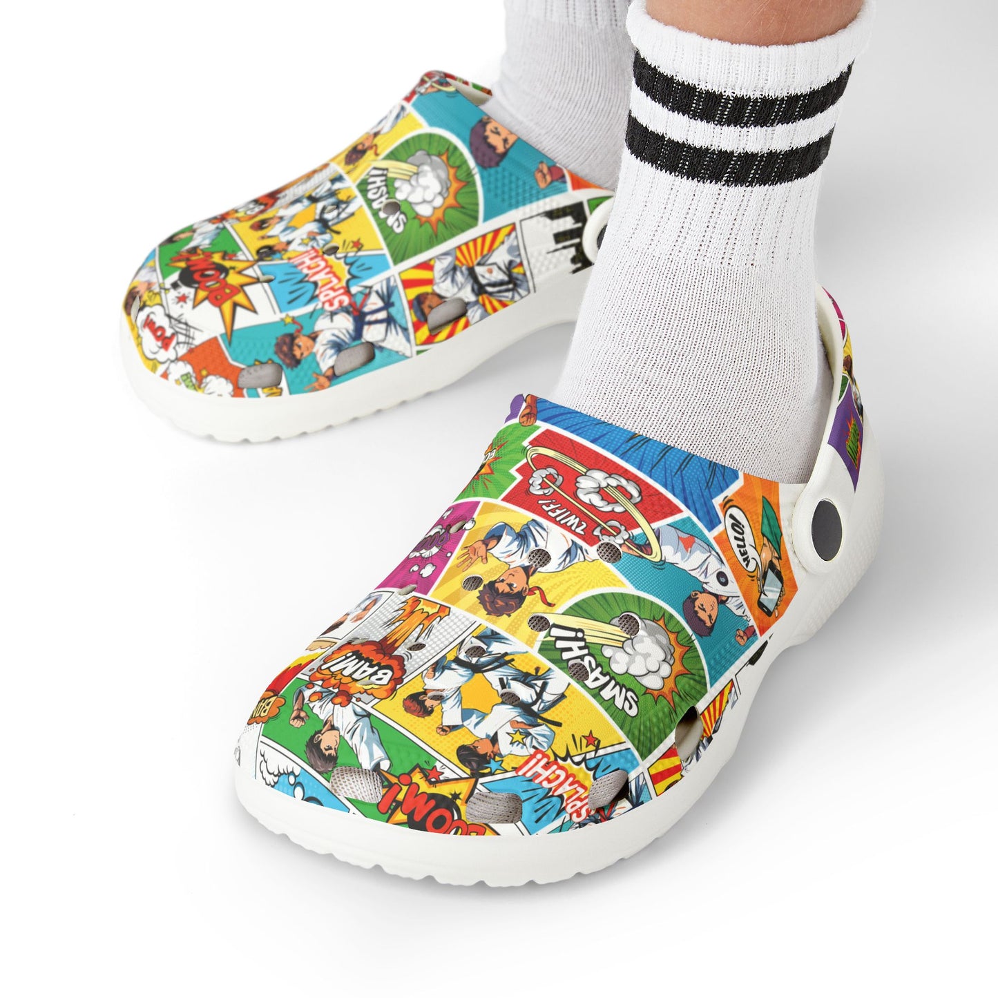 Kid's Colorful Comic Clogs, Fun EVA Slippers