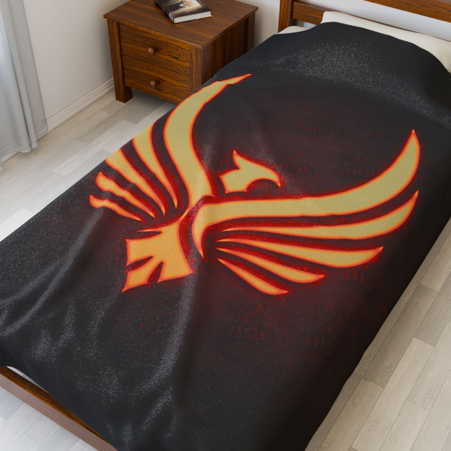 Rise Martial Arts Velveteen Plush Blanket