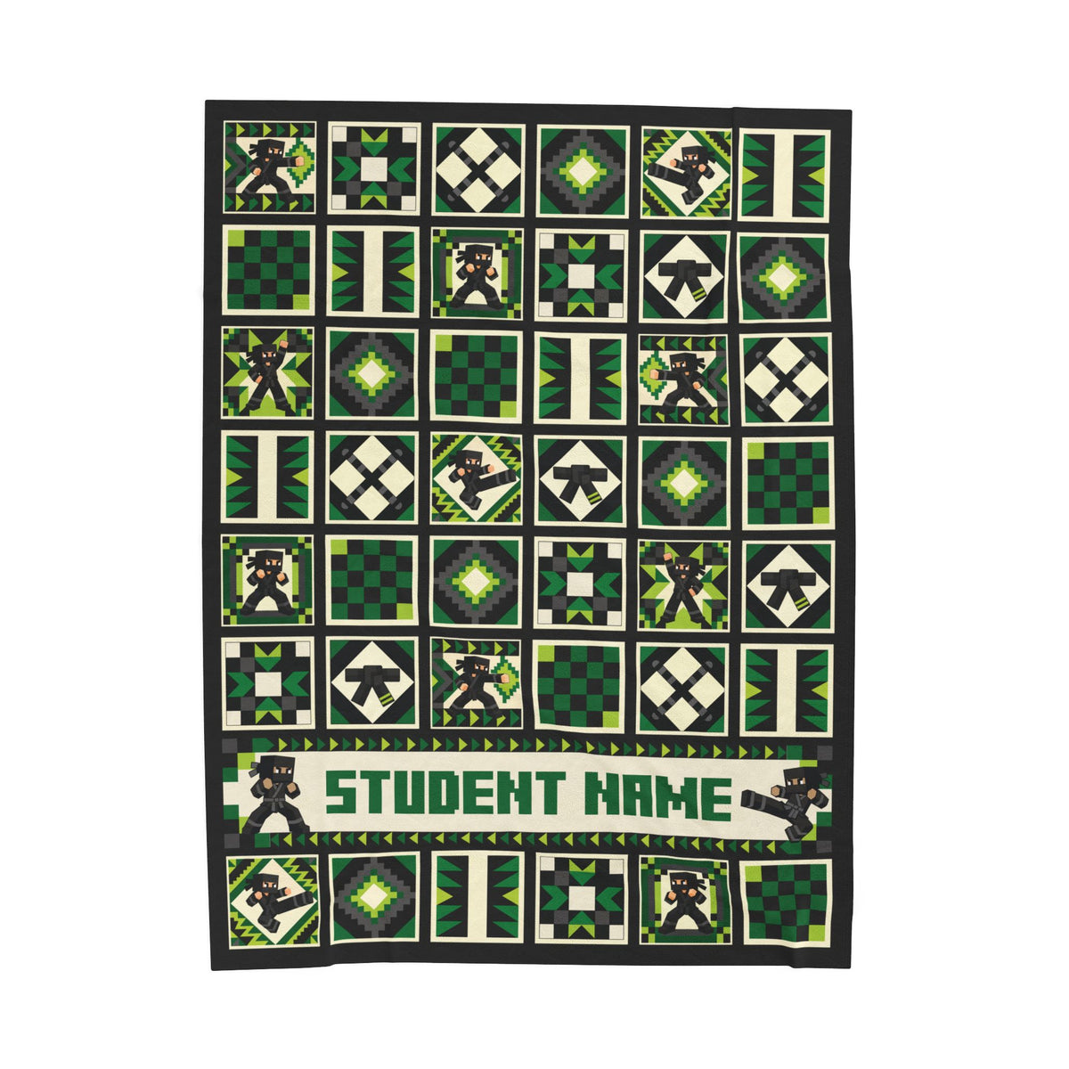 Dojo Patchwork Green Blanket