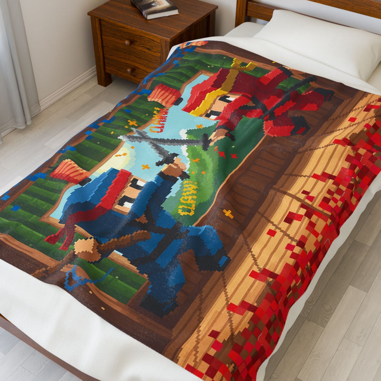 Ninja Clash Cozy Velveteen Plush Blanket