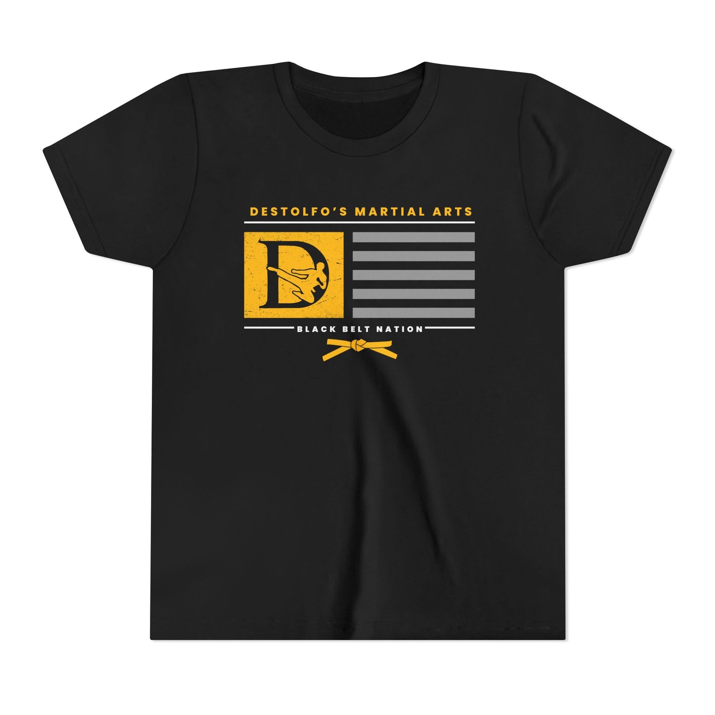 DeStolfo's Youth Black Belt Nation Gold Tee