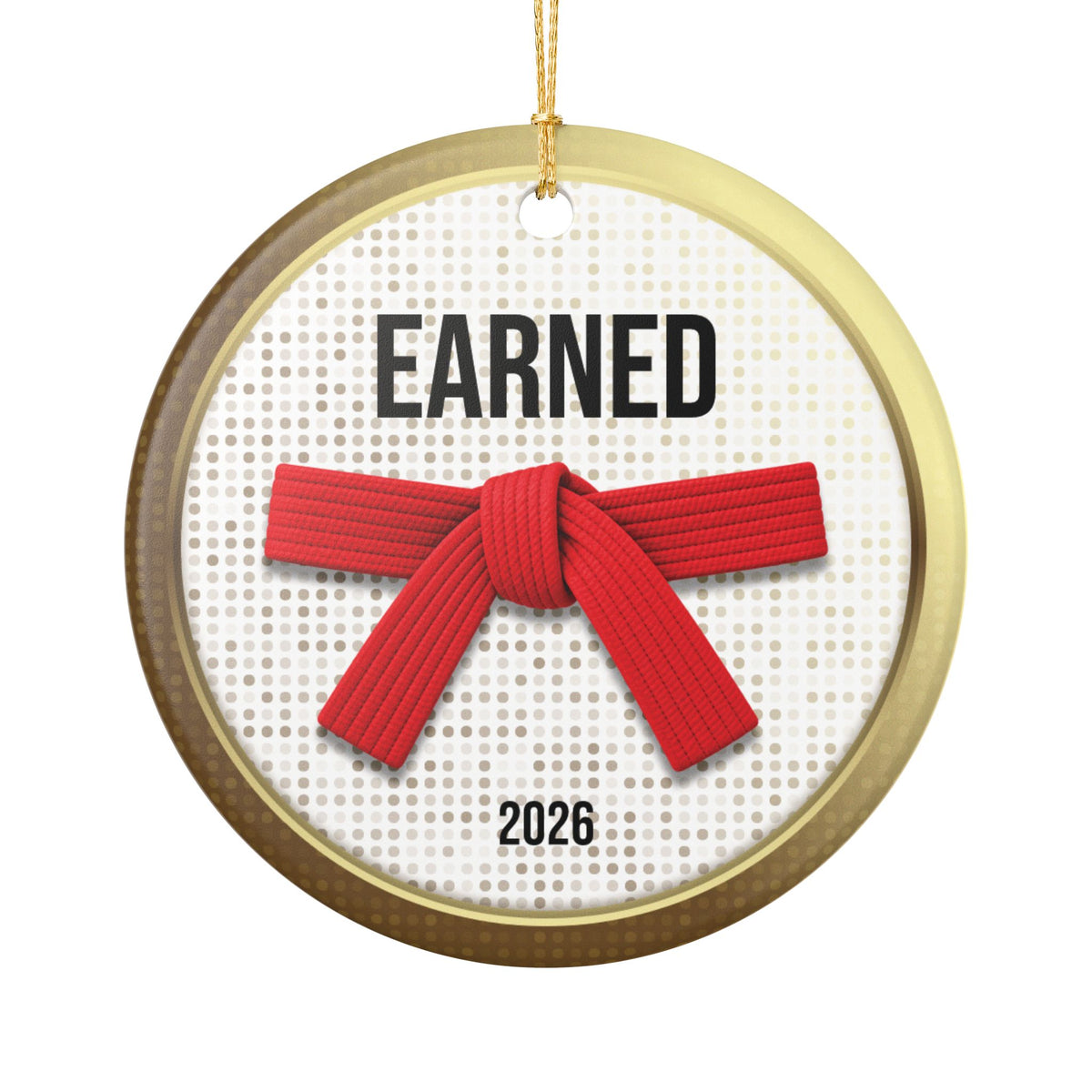 Pearl Personalized Rank Keepsake: Red Belt