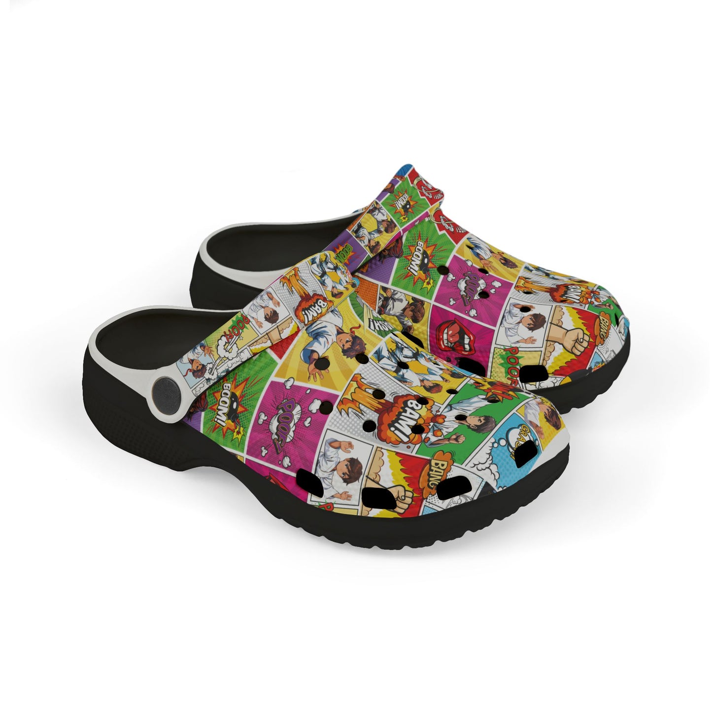 Kid's Colorful Comic Clogs, Fun EVA Slippers