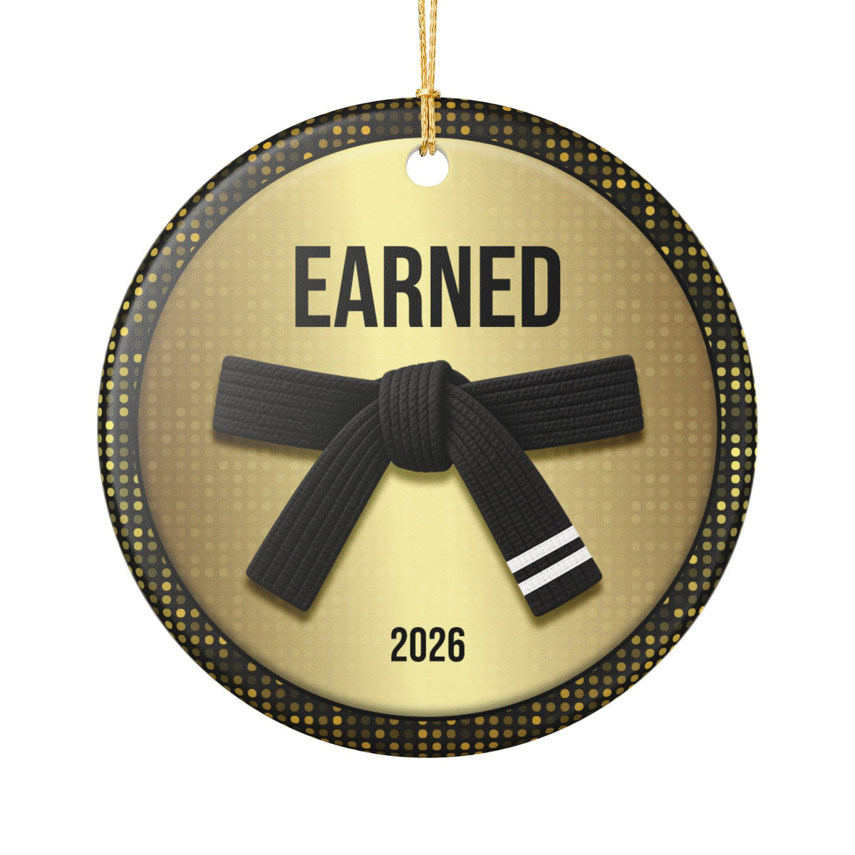 Personalized Rank Keepsake: Black Belt 2nd White