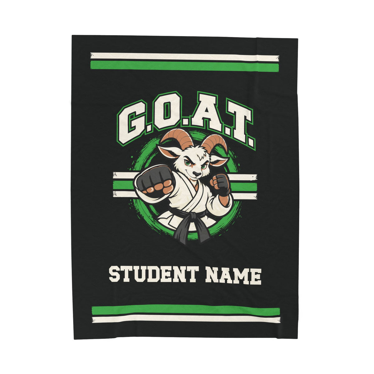 GOAT Green Plush Blanket