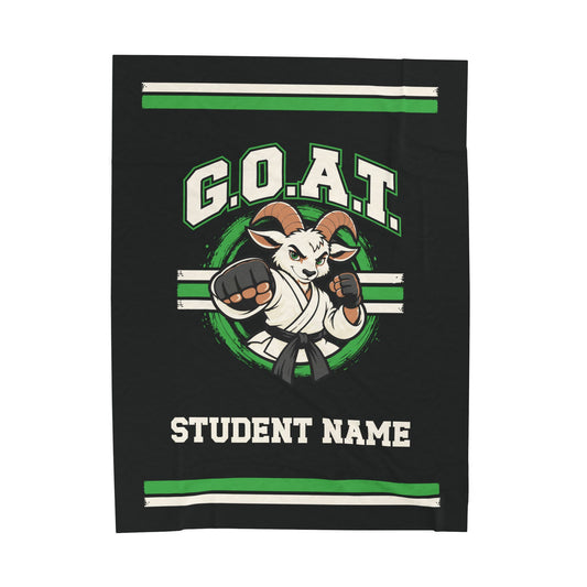 GOAT Green Plush Blanket